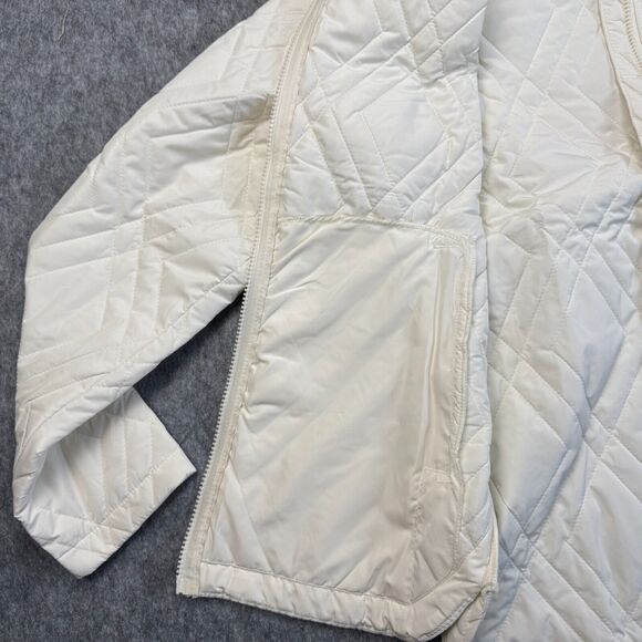 Voyager Ladies XL Cream Quilted Jacket Water Resistant Zip Lightweight NWT B2066 - Picture 3 of 6